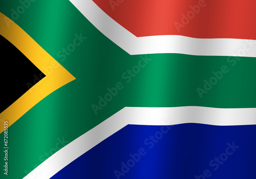 Free Download republic of south africa national flag 3d illustration close up view - GFXLoad