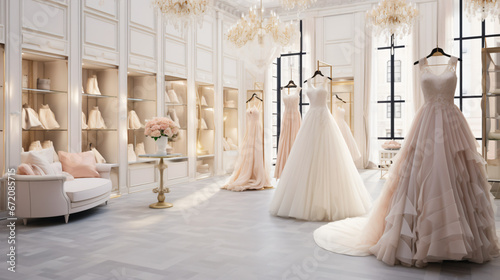 Wedding dress shop store photo