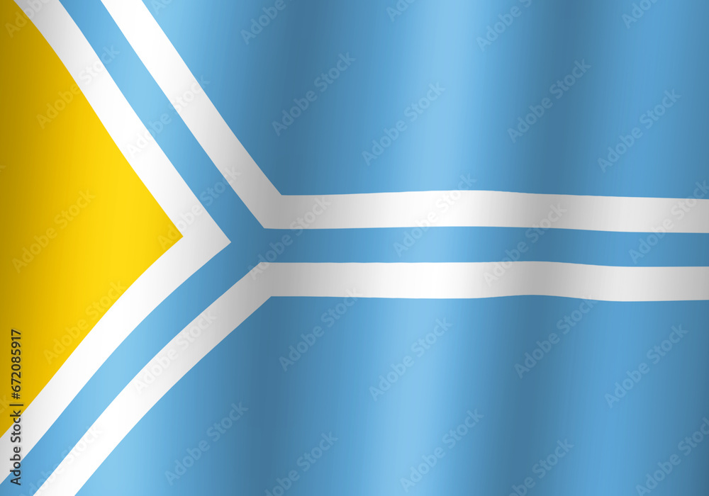 tuva national flag 3d illustration close up view tuva national flag 3d illustration close up view
