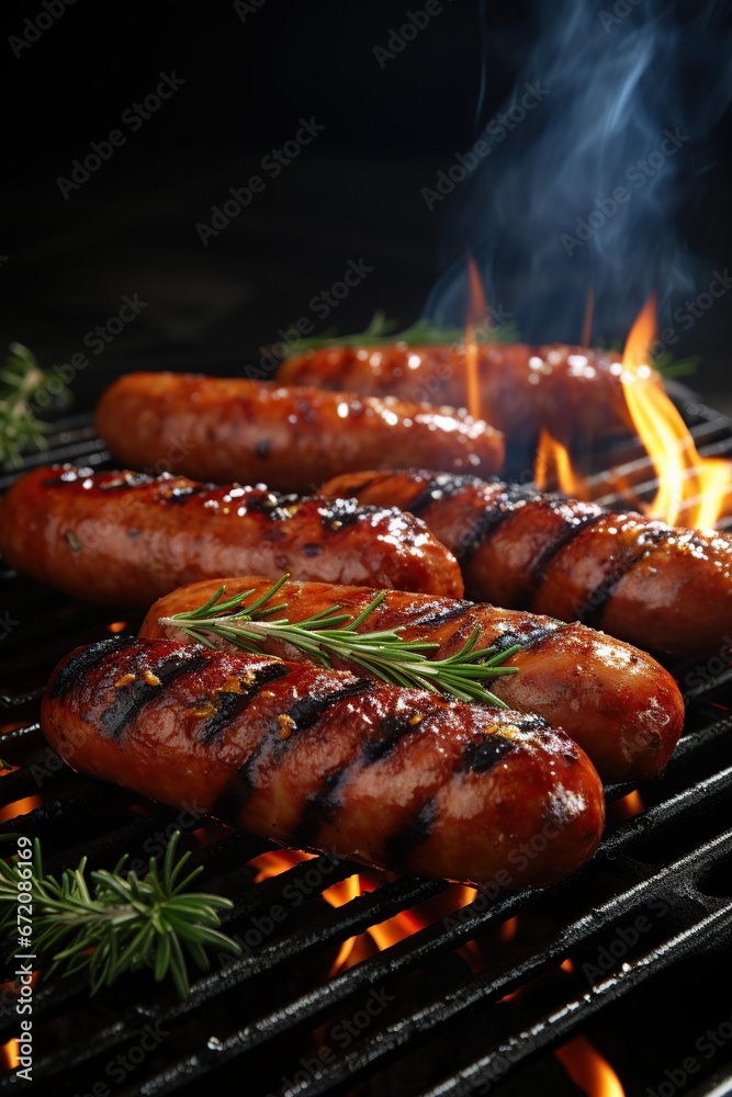 Grilled sausages, Food grilling was the first and basic method of food preparation 