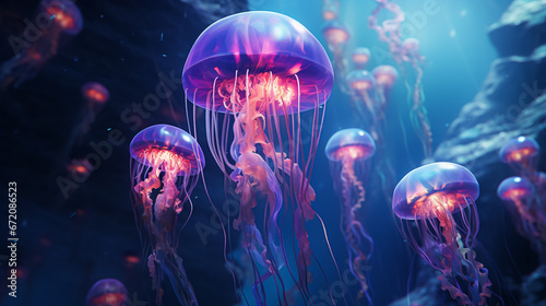 jelly fish in the aquarium