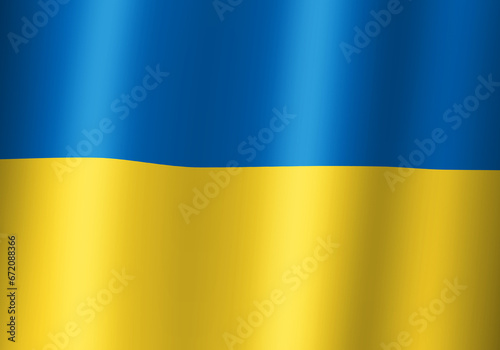 ukraine national flag 3d illustration close up view