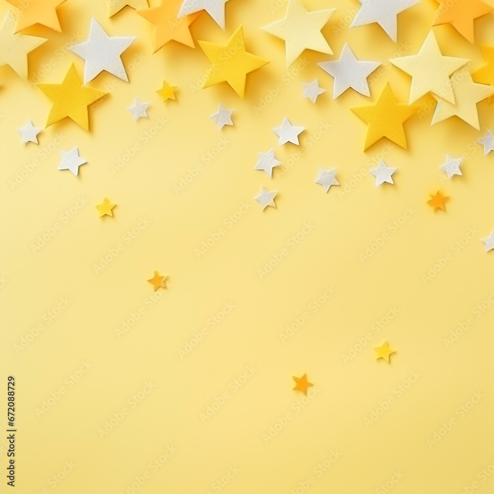 Abstract background with yellow stars on yellow paper Abstract background with yellow stars on yellow paper