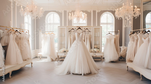 Luxurious and elegant bridal boutique  photo