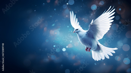 International peace day beautiful pigeon background  © DA