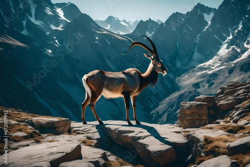 Markhor top on mountains 