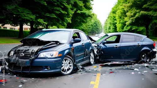 car crash on the road