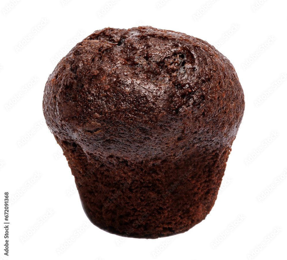 Chocolate muffin isolated on white background . Muffin with chocolate chips. Chocolate muffin isolated on white background . Muffin with chocolate chips.