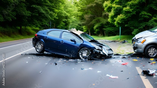 car crash on the road © Sandip