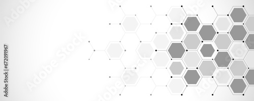 Abstract design element with geometric background of hexagons shape pattern