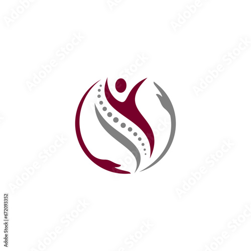 physiotheraphy abstract logo vector stock design