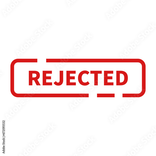 Rejected Stamp In Red Rounded Rectangle Line Shape For Information Sign
