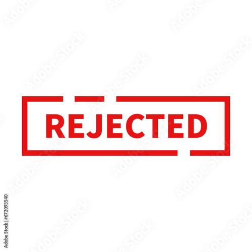 Rejected Stamp In Red Line Rectangle Shape For Information Sign
