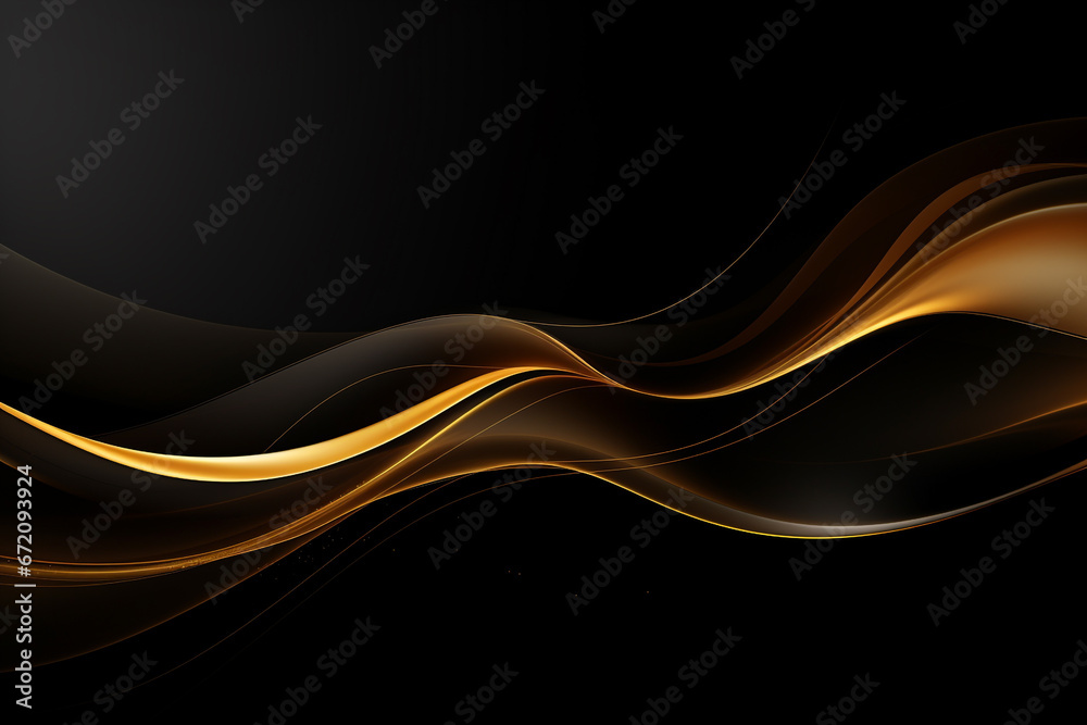 Abstract luxury black and gold wave background Abstract luxury black and gold wave background
