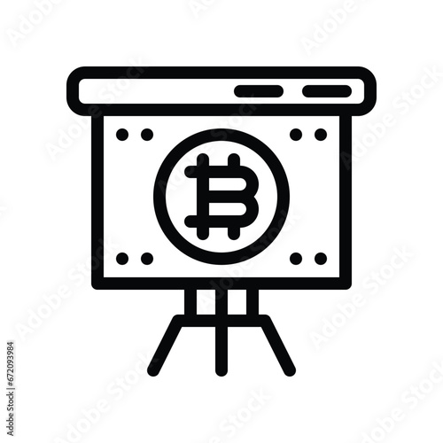 bitcoin line icon