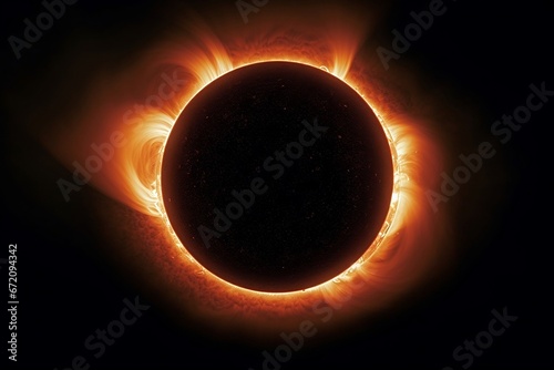 Solar eclipse. Ai generative