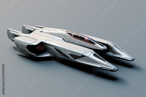 futuristic spaceship - sleek design concept product photo photo