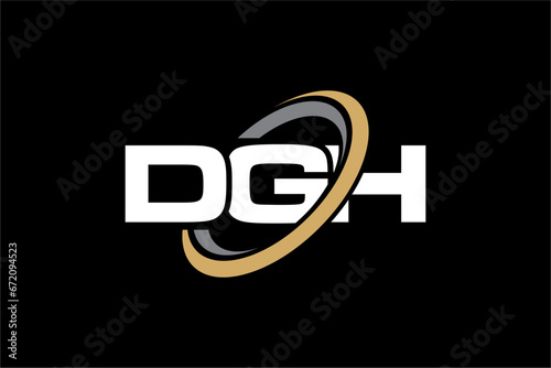 DGH creative letter logo design vector icon illustration	
 photo