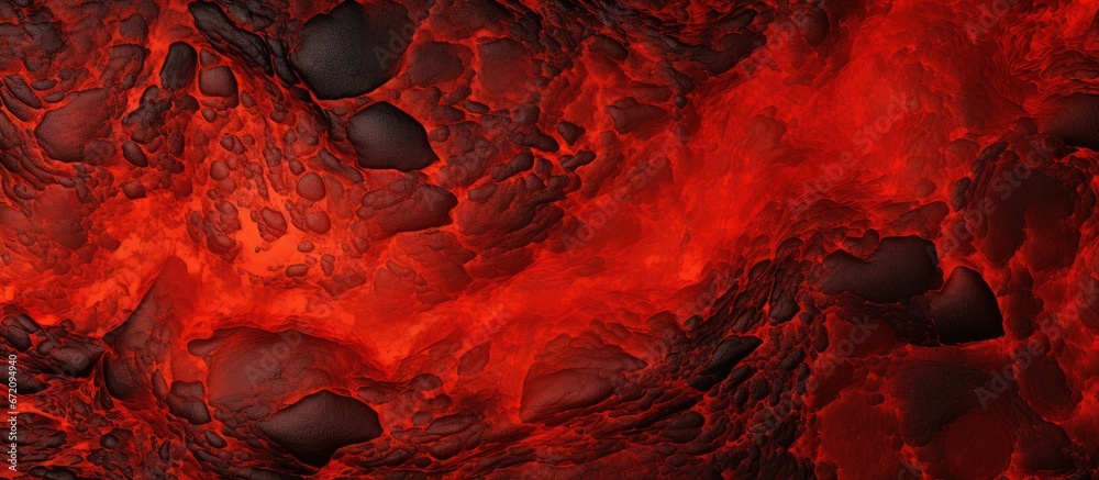 Background with a texture resembling red lava - obrazy, fototapety, plakaty 