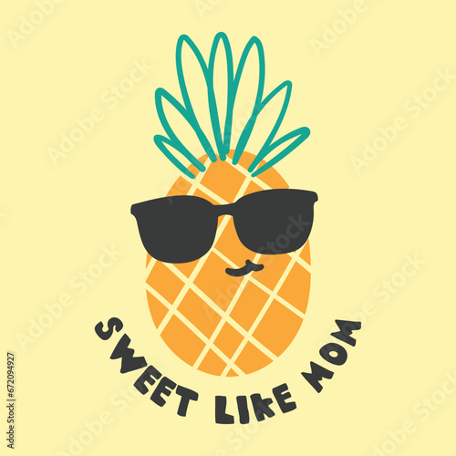cartoon pineapple, ananas
