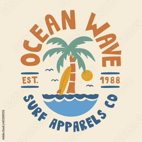 tropical island vector illustration