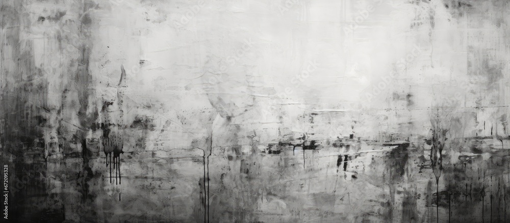 An older worn urban texture in black and white with a distressed overlay that adds a dark weathered pattern It serves as an abstract background for texturing purposes