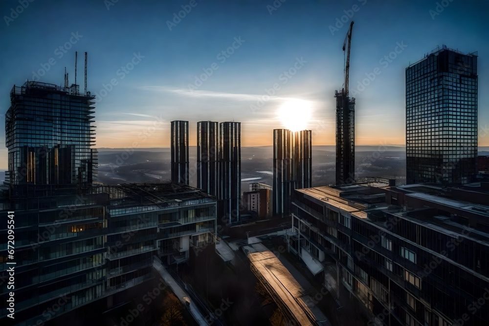 Naklejka premium building under construction