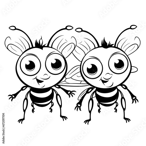 Cute Cartoon Bugs Coloring Page Kids, Coloring Pages Png