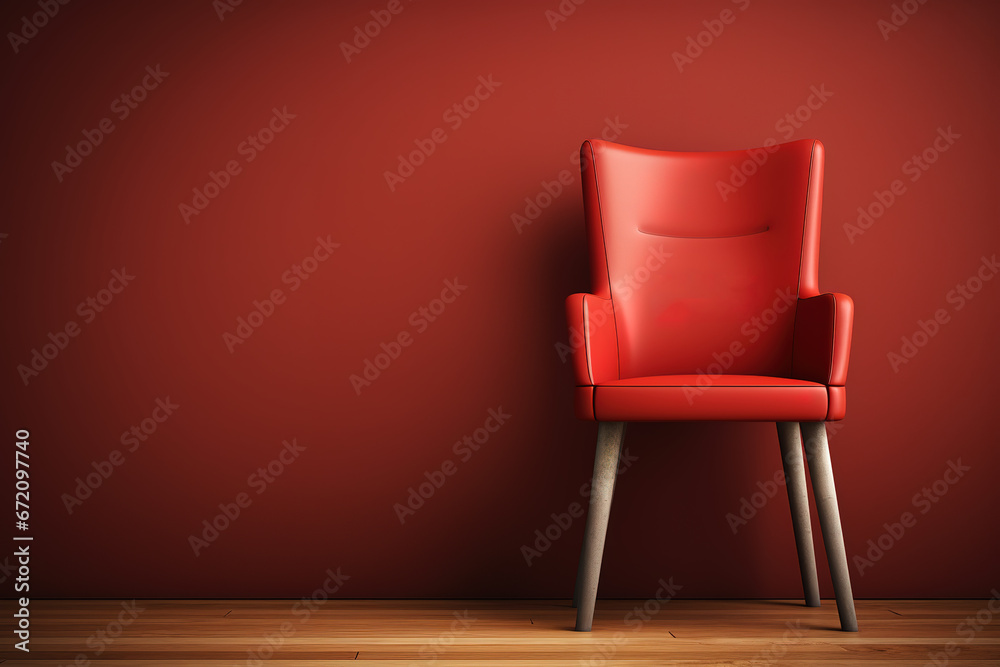Blank chair in the room, empty room with an armchair, Searching right person