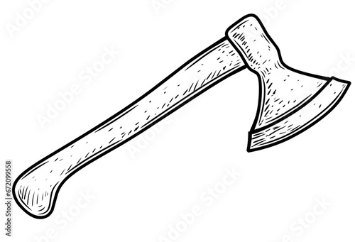 Sketch axe illustration