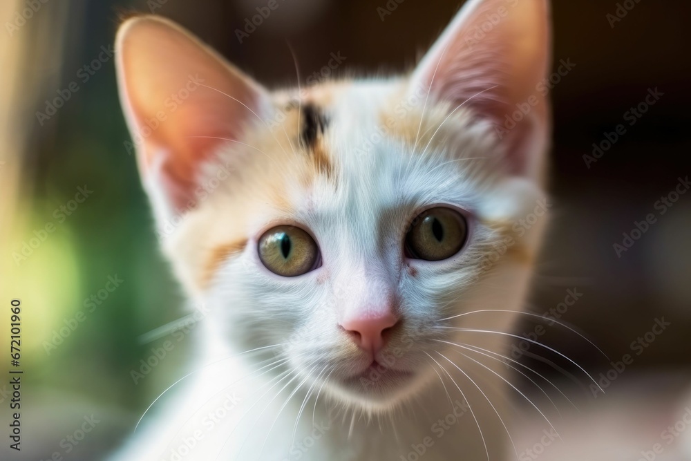 AI generated illustration of an adorable white kitten