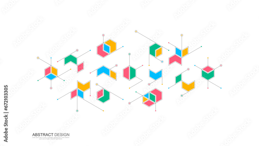 Creative idea of modern design with abstract geometric background. Minimalistic vector texture with polygonal pattern