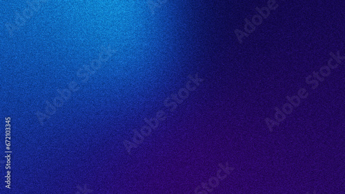 4K Blue grainy gradient background with noise, purple and dark blue colors banner poster cover abstract design, black copy space.