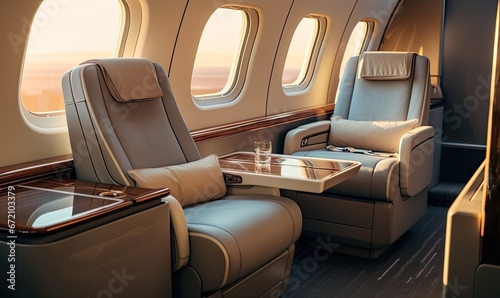 Photo of Inside an Airplane: Comfortable Seating, Efficient Design, Modern Amenities