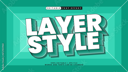 layer style 3d text effect retro vintage style
