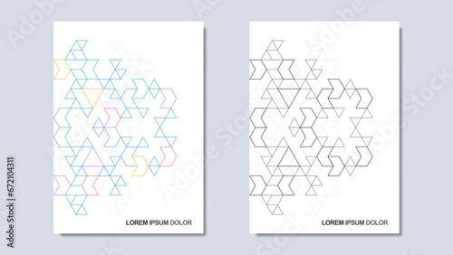 Creative idea of modern design with abstract geometric background. Minimalistic vector texture with polygonal pattern. Template for cover brochure, layout, flyer, book, banner