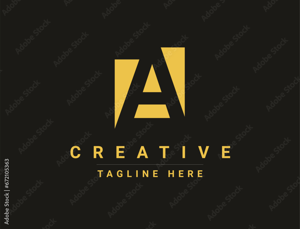 Obraz premium Creative Letter A Logo Design Icon