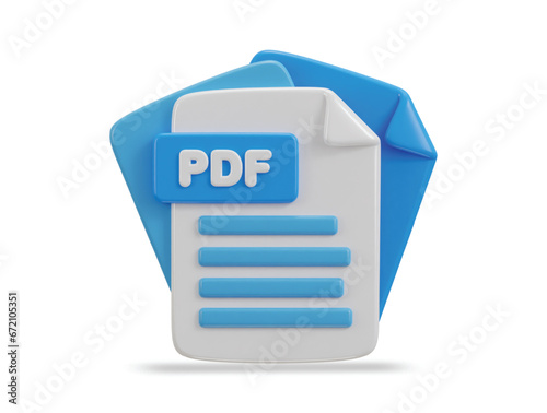 3d file pdf format icon vector illustration
