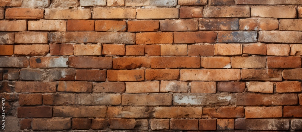 Obraz premium Background of a wall made with brown bricks