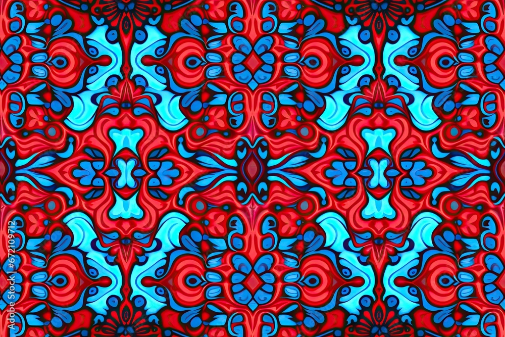 AI generated illustration of a seamless bright pattern