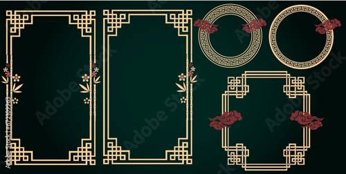 Chinese frame,Frame for gong xi fat cai,new year chinese vector eps 10 photo