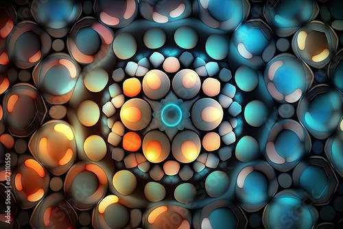 AI generated illustration of an abstract circular pattern background for wallpapers