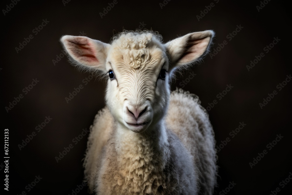 AI generated illustration of white sheep AI generated illustration of white sheep
