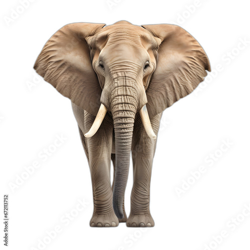 Strong elephant isolated on transparent or white background  png