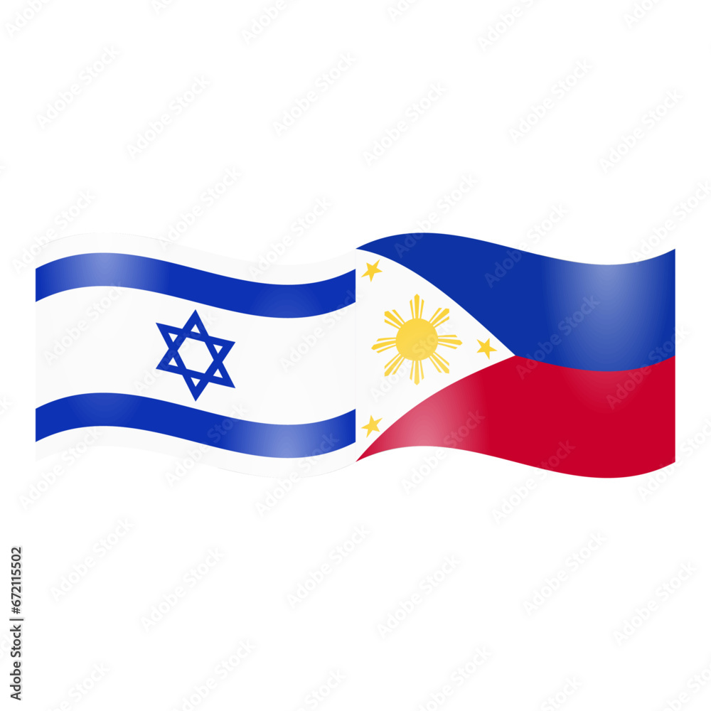 National flags of Israel and Philippines
National flags of Israel and Philippines