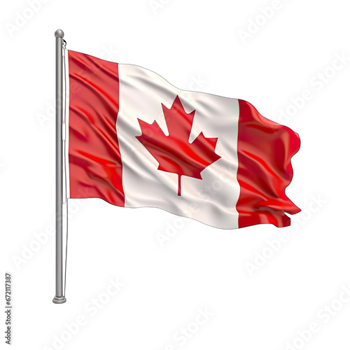 Canada national flag isolated on white