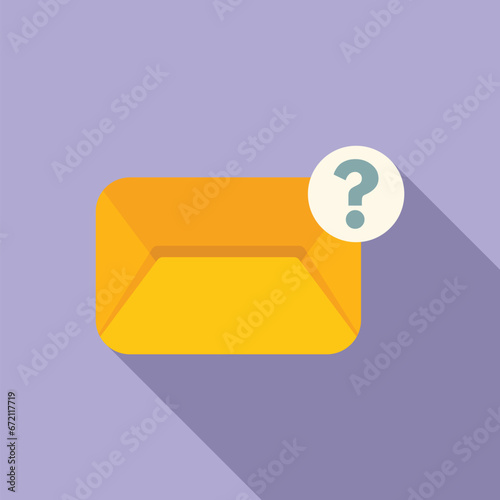 Anonymous mail icon flat vector. New hidden message. Who guess