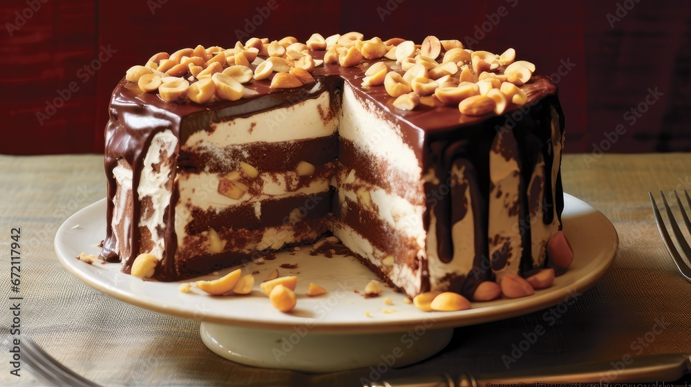 Washington Chocolate-Peanut Ice Cream Sandwich Cake