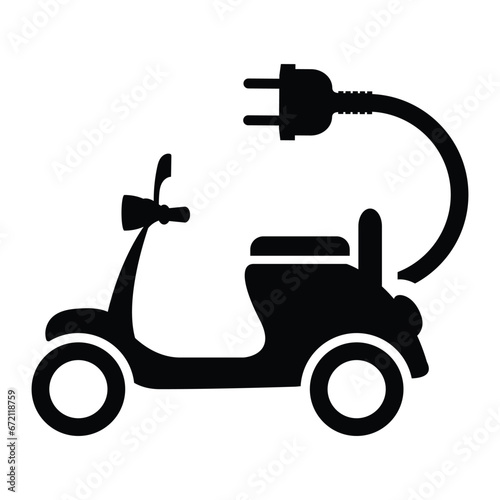Electric Motorcycle Icon