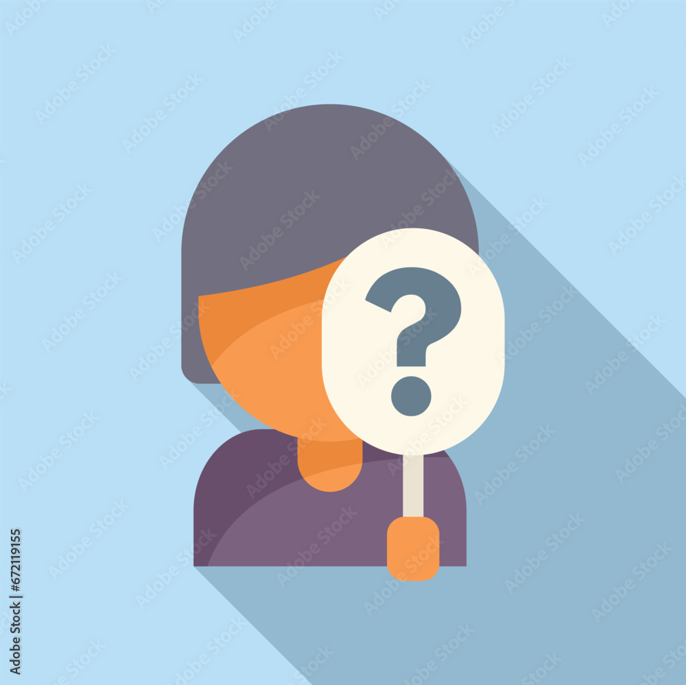 Anonymous person icon flat vector. Hidden human. People avatar face Anonymous person icon flat vector. Hidden human. People avatar face